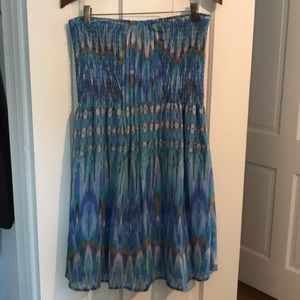 Strapless smocked dress